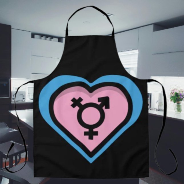 Delantal Corazón del Orgullo Trans (Subido por el creador)