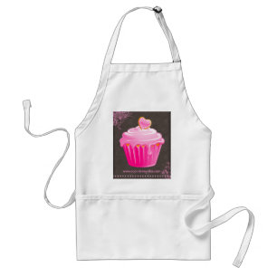 Delantal Corazón del rosa del chef de repostería de la