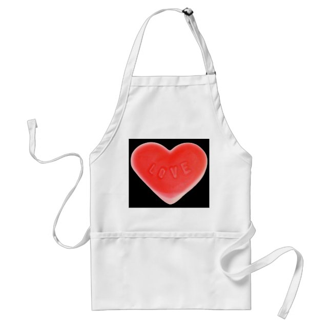 Delantal Corazón dulce Perro negro (Frente)