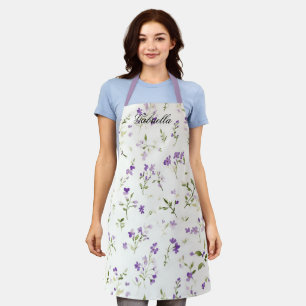 Delantal Corazón floral de lavanda
