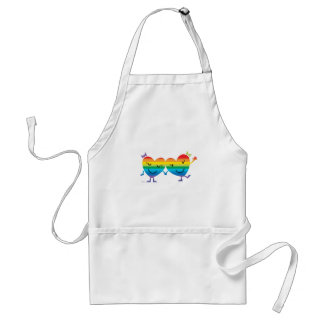 Delantal Corazón galones del arco iris