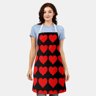 DELANTAL CORAZÓN ROJO IMPRIMIR COCINA APRON