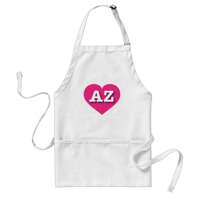 Delantal Corazón rosado caliente de Arizona - Amo AZ (Frente)