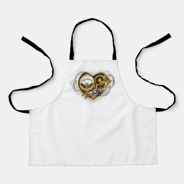 Delantal Corazón steampunk con manómetro (Anverso)