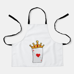 Delantal Corazones con reina corona