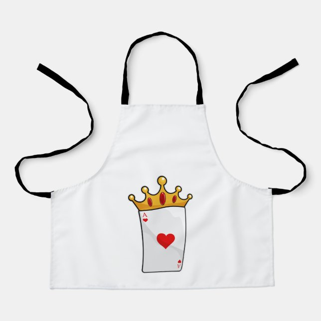Delantal Corazones con reina corona (Anverso)