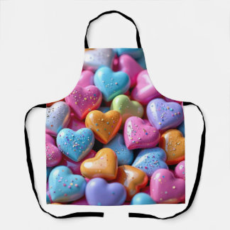 Delantal Corazones de Caramelo Coloridos