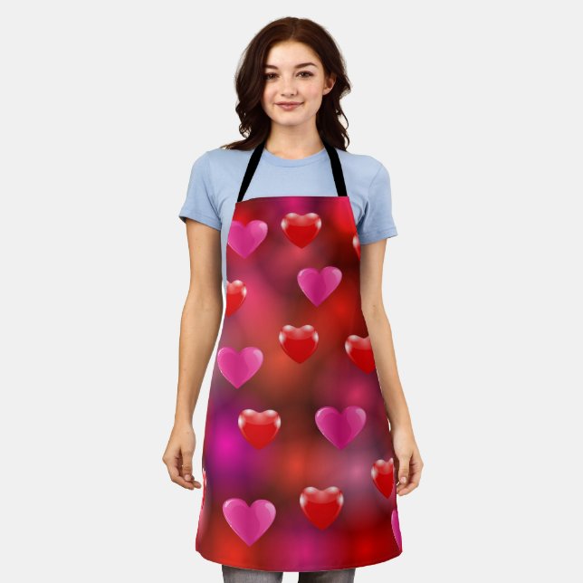 Delantal Corazones de San Valentín (Gastado)