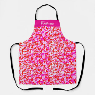 Delantal Corazones Rojo y Fuchsia