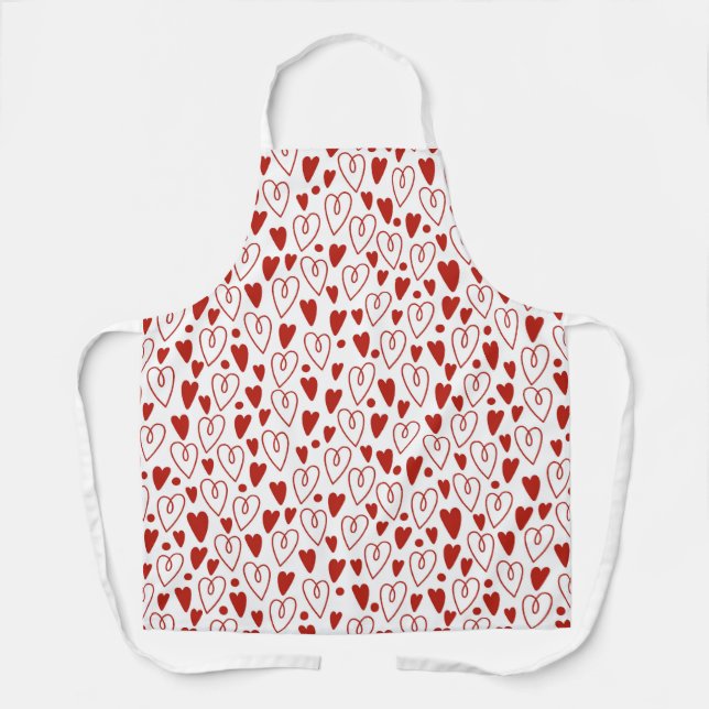 Delantal Corazones rojos (Anverso)