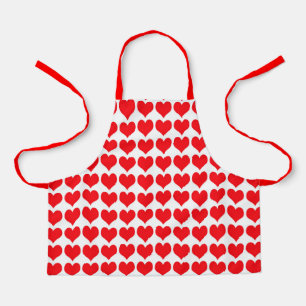 Delantal Corazones Rojos