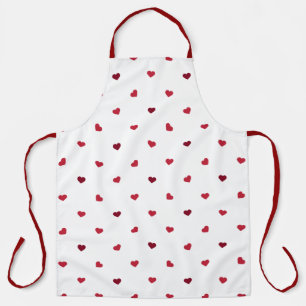 Delantal Corazones rojos