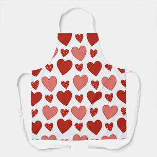 Delantal Corazones rojos