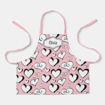 Delantal Corazones Rosados Personalizado