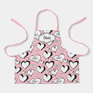 Delantal Corazones Rosados Personalizado