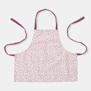Delantal Corazones y salpicaduras lindo rosa rojo púrpura