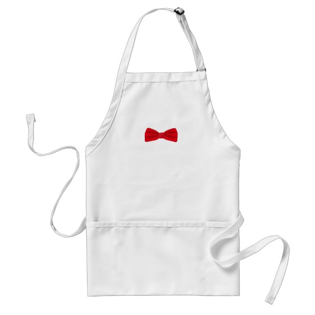 Delantal Corbata de lazo roja – Moda clásica (Frente)