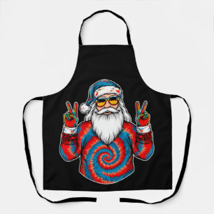 Delantal Corbata de Navidad Teñido de Santa Signo de Paz Ga