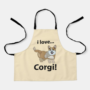 Delantal Corgi amo a los niños Corgi