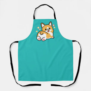 Delantal Corgi Butt y Nap Vibes - Perro durmiente suave