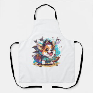 Delantal Corgi Dog Pirate