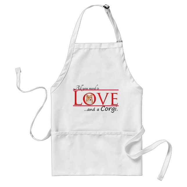 Delantal Corgi Love Apron (Frente)