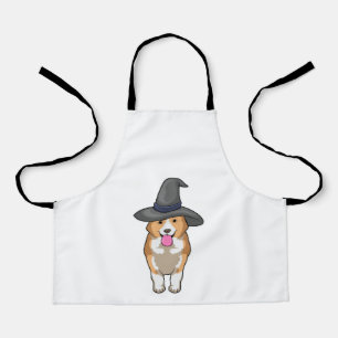 Delantal Corgi Witch
