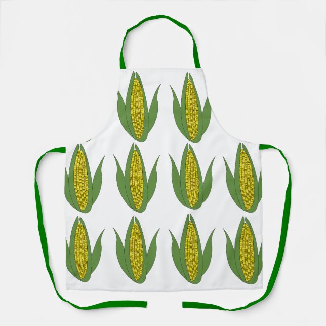 Delantal Corn Planta Vegetable Patrón de maíz (Anverso)