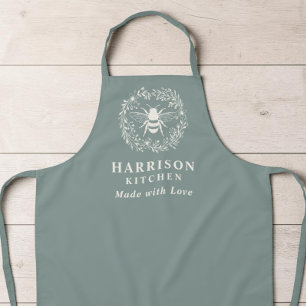 Delantal Corona de abeja personalizada para cocina de famil