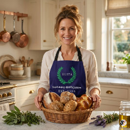 Delantal Corona de Laurel Personalizada para Cocina de Finc