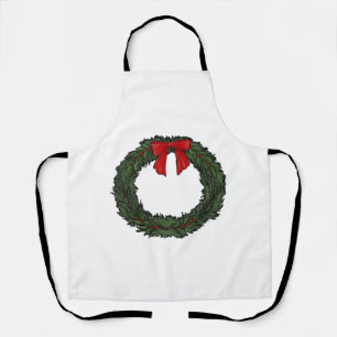 Delantal Corona de Navidad Clásica
