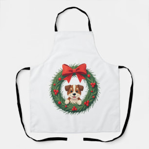 Delantal Corona de Navidad de Nariz de Perro Bonito Mamá Pe