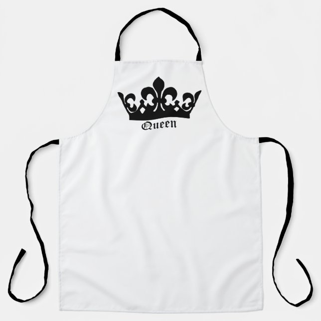 Delantal Corona de Reina Negra (Anverso)