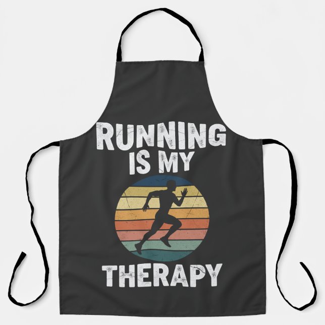 Delantal Correr es mi terapia (Anverso)