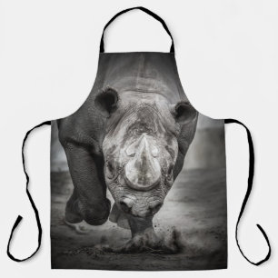 Delantal Corriendo Rhinoceros: Retrato Animal Salvaje.
