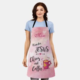 Delantal Corro Con Jesús, Caos Y Café Apron