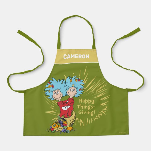 Delantal ¡Cosa Uno Dos Cosas Felices! (Anverso)