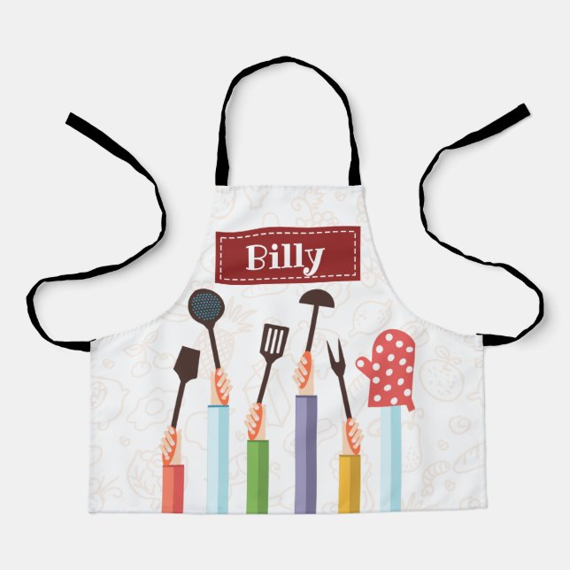 Delantal Cosas de cocina Apron rojo (Anverso)