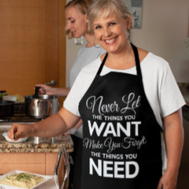 Delantal Cosas que quieres frente a necesidades de impresió