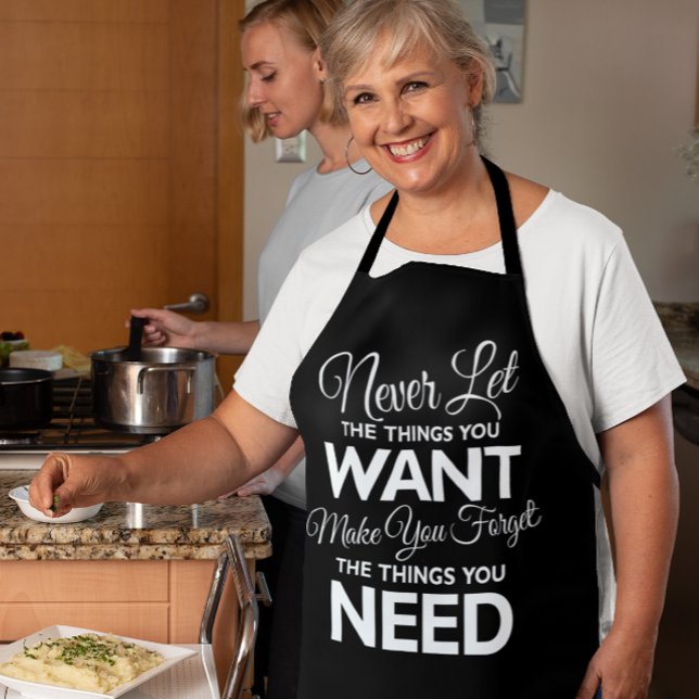 Delantal Cosas que quieres frente a necesidades de impresió (Subido por el creador)