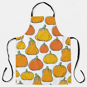 Delantal Cosecha de calabaza, patrón de verduras estacional