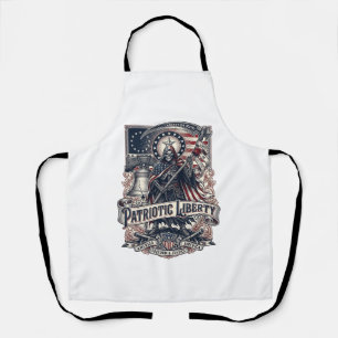 Delantal Cosechadora de Libertad Patriótica Patriota Oscuro