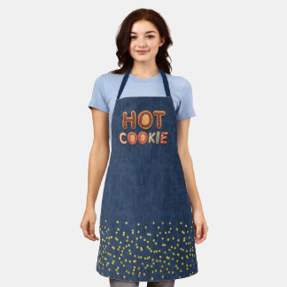 Delantal Cosí caliente Alphabet Faux Denim Gold Confetti