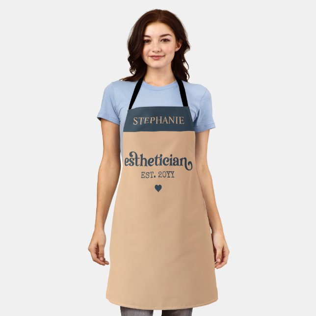 Delantal Cosmetólogo estético personalizado (Gastado)