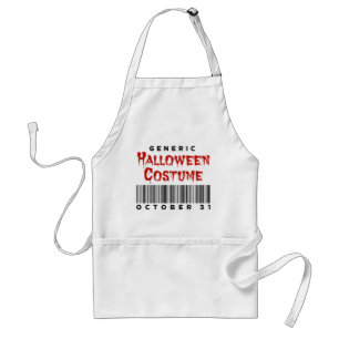Delantal Costuma genérica de Halloween de código de barras