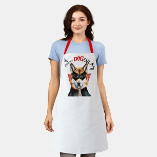 Delantal Count DOGcula Akita Dog Halloween divertido