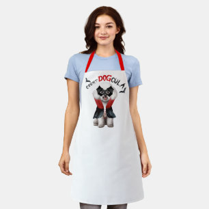 Delantal Count DOGcula Bichon Frise Dog Funny Halloween