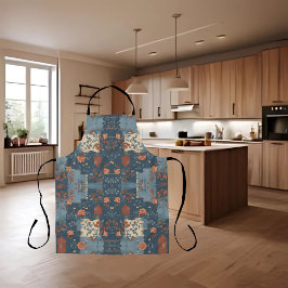 Delantal Country Blue Rust Rustic Farmhouse