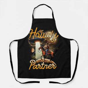 Delantal Cowgirl País Occidental Alien Cowboy UFO Howdy Par