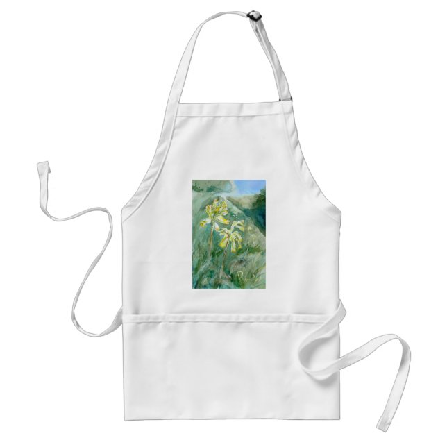 Delantal Cowslips Primula veris floral Apron (Frente)